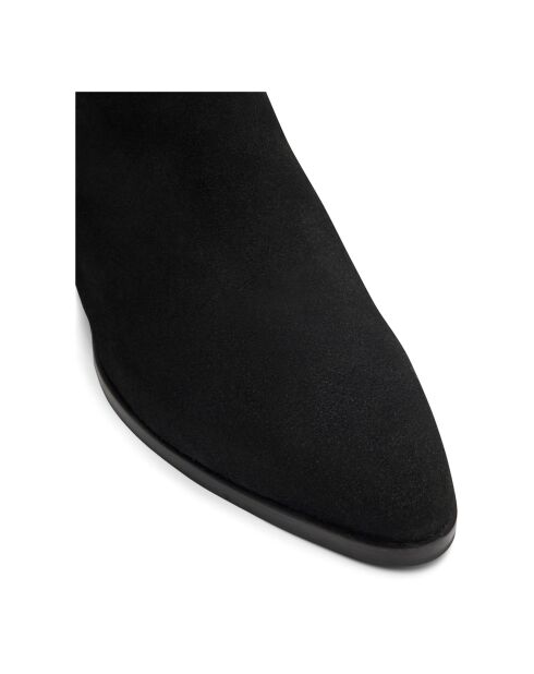 Bottines en Suède N°408 noires - Talon 4.5 cm