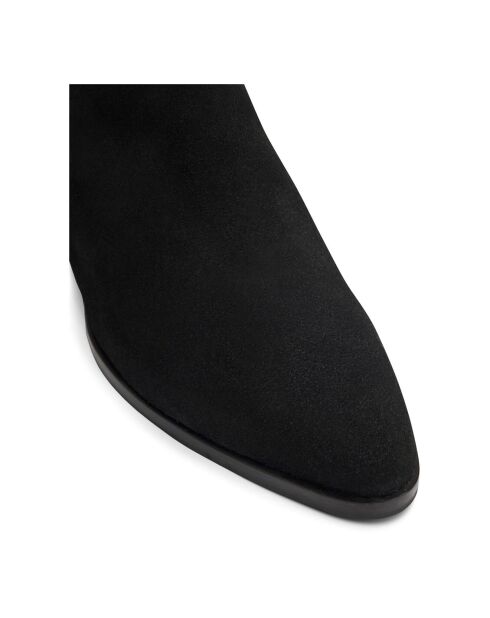 Bottines en Suède N°408 noires - Talon 4.5 cm