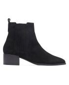 Bottines en Suède N°408 noires - Talon 4.5 cm