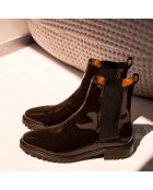 Bottines en Cuir Vernis N°500 marron