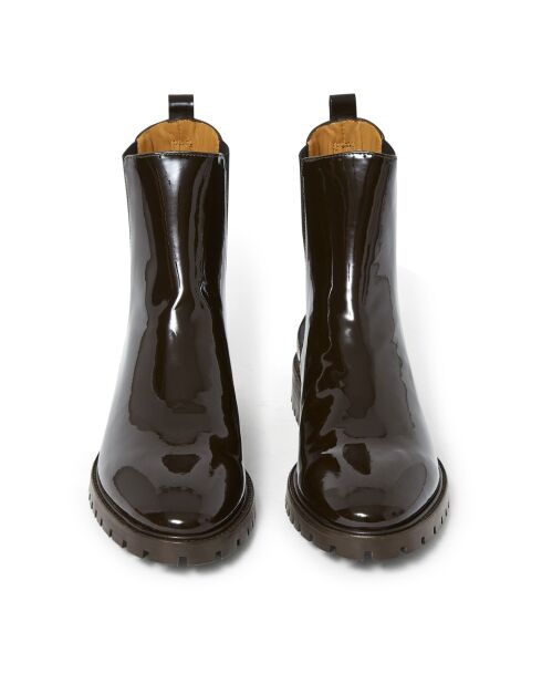 Bottines en Cuir Vernis N°500 marron