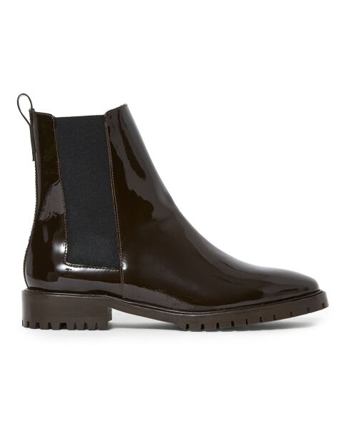 Bottines en Cuir Vernis N°500 marron