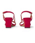Sandales en Suede N°599 roses - Talon 6 cm