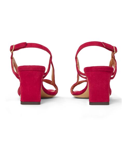 Sandales en Suede N°599 roses - Talon 6 cm