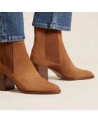 Bottines en Cuir N°663 noisette - Talon 6.5 cm
