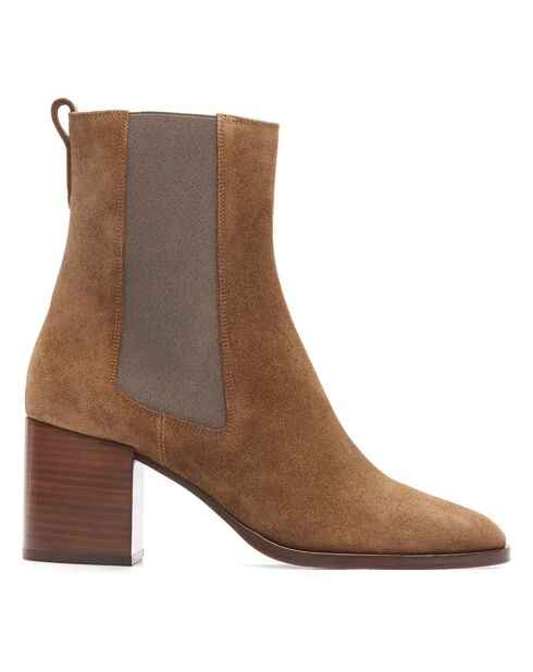 Bottines en Cuir N°663 noisette - Talon 6.5 cm