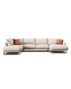 Canapé Panoramique Gauche Ouvert Margot 6 Places beige - 365x235x75 cm
