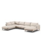 Canapé Panoramique Gauche Ouvert Margot 6 Places beige - 365x235x75 cm