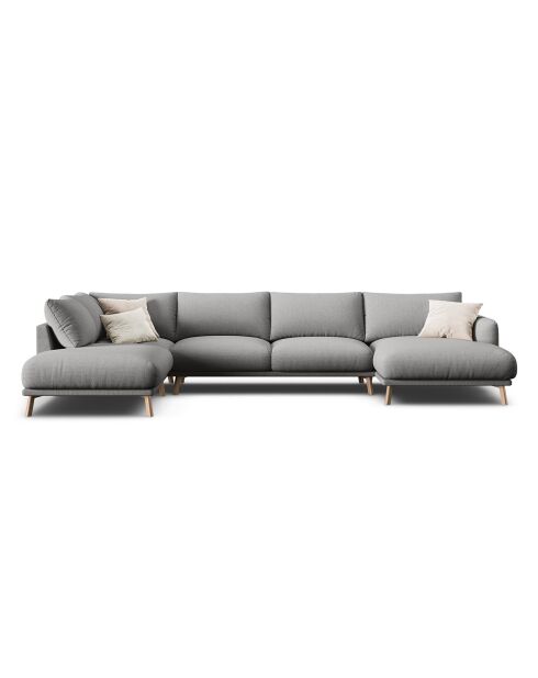 Canapé Panoramique Gauche Ouvert Margot 6 Places ash melange - 365x235x75 cm