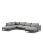 Canapé Panoramique Gauche Ouvert Margot 6 Places ash melange - 365x235x75 cm