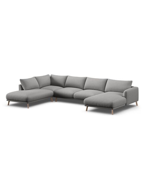 Canapé Panoramique Gauche Ouvert Margot 6 Places ash melange - 365x235x75 cm