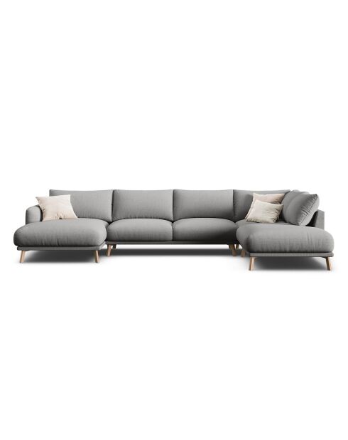 Canapé Panoramique Droit Ouvert Margot 6 Places ash melange - 365x235x75 cm