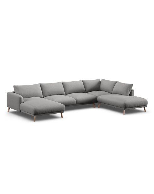 Canapé Panoramique Droit Ouvert Margot 6 Places ash melange - 365x235x75 cm