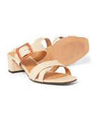 Mules en Raphia N°904 naturelles - Talon 4 cm