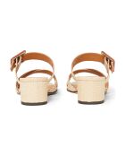 Mules en Raphia N°904 naturelles - Talon 4 cm