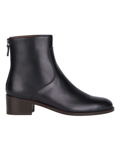 Bottines en Cuir 7494 noires - Talon 4.5 cm