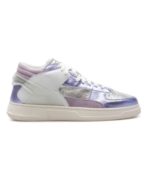 Baskets en Cuir Errant Metal Low violettes