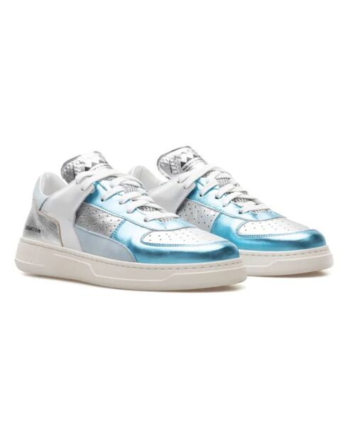 Sneakers Errant Metal Low aus blauem Leder