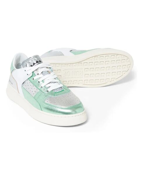 Baskets en Cuir Errant Metal Low vertes