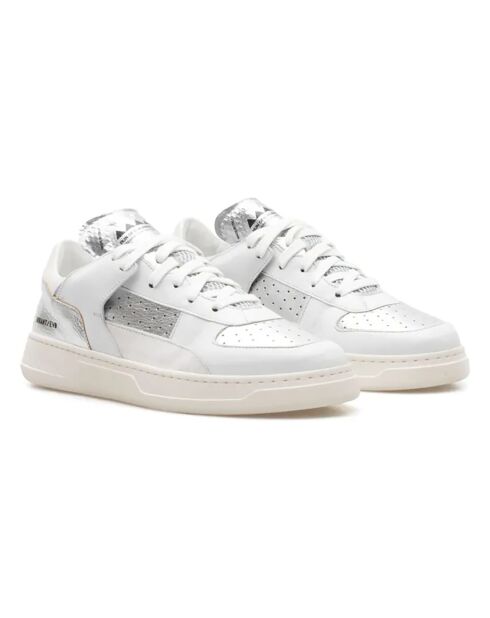 Sneakers basse in pelle bianca Errant Metal