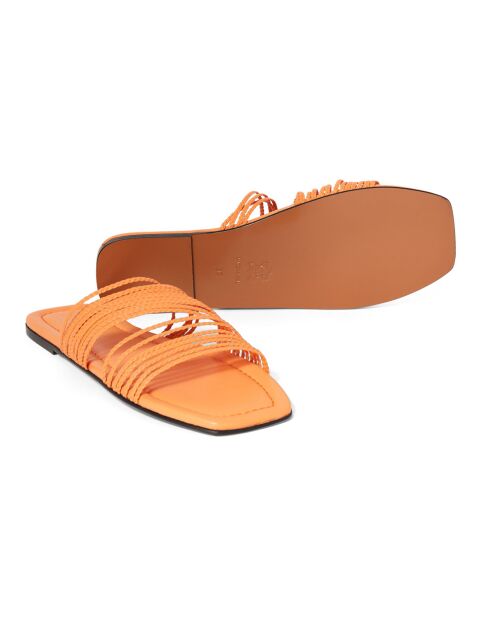 Mules en Cuir Carapelle mandarine