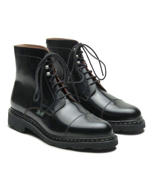 Boots en Cuir Chaville Gloss noires