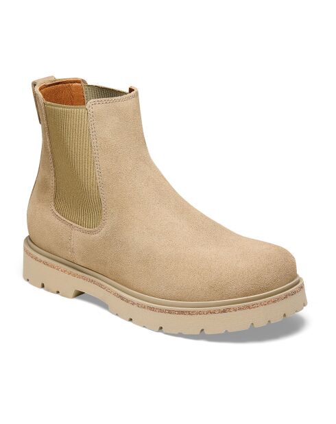 Boots en Cuir Highwood Chaussant Etroit taupe