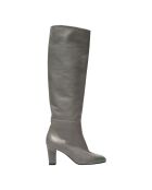 Bottes en Cuir Kara grises - Talon 6.5 cm