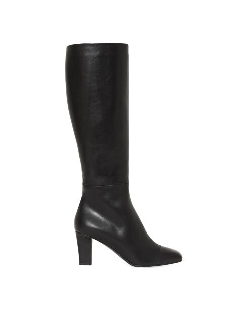 Bottes en Cuir Vigdis noires - Talon 9 cm