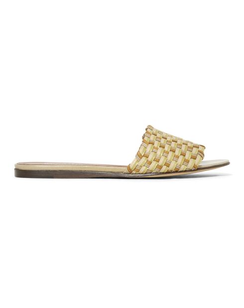 Mules en Cuir Nori beige