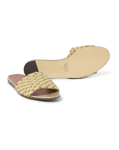Mules en Cuir Nori beige
