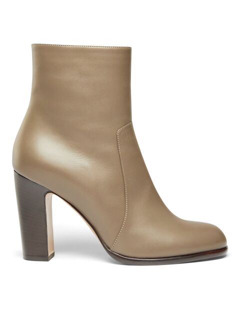 Bottines en Cuir Wasen taupe - Talon 9 cm