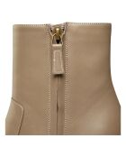 Bottines en Cuir Wasen taupe - Talon 9 cm
