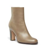 Bottines en Cuir Wasen taupe - Talon 9 cm