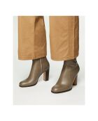 Bottines en Cuir Wasen taupe - Talon 9 cm