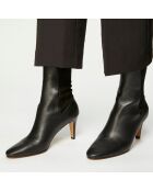 Bottines en Cuir Lexy noires - Talon 7.5 cm