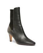 Bottines en Cuir Lexy noires - Talon 7.5 cm