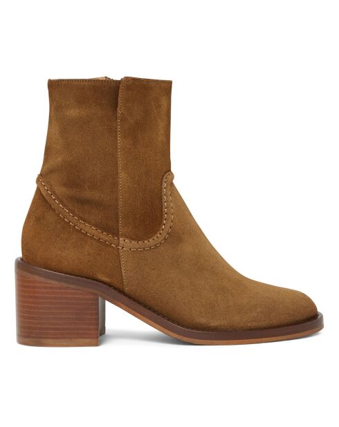 Boots en Suede Santalina tabac