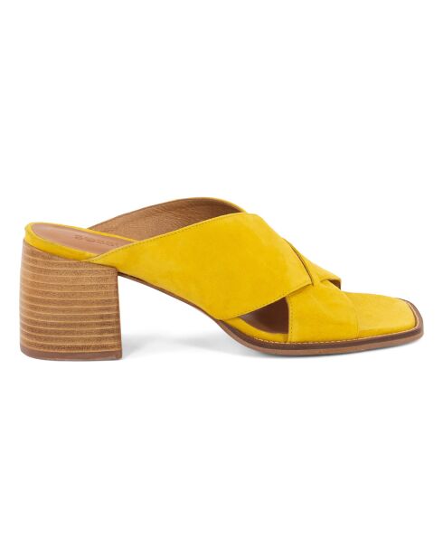 Mules en Cuir Sokosti jaunes