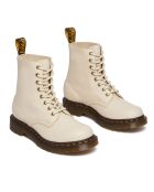 Boots à Lacets en Cuir Pascal 1460 beiges