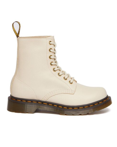 Boots à Lacets en Cuir Pascal 1460 beiges