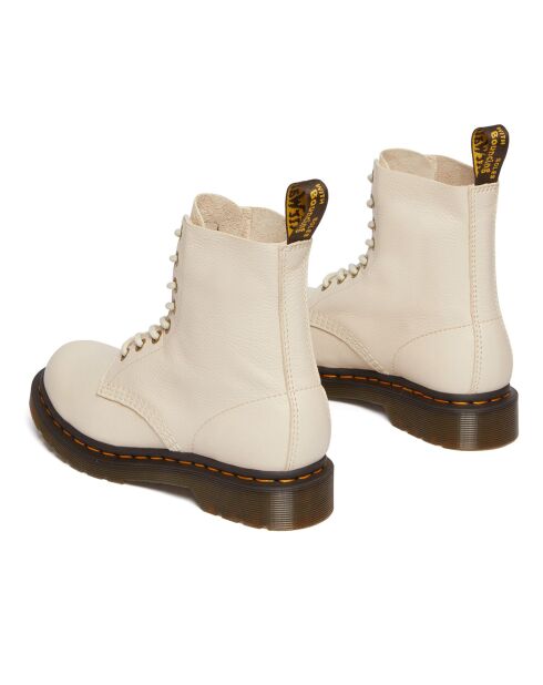 Boots à Lacets en Cuir Pascal 1460 beiges