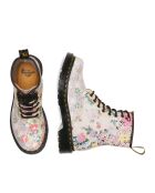 Boots à Lacets en Cuir 1460 Fleuries beiges