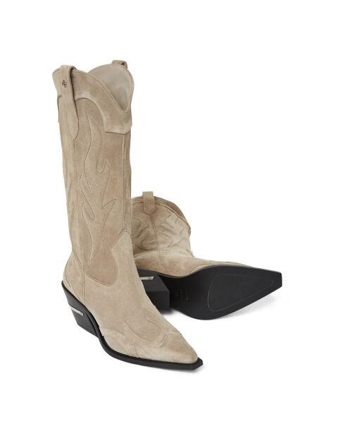 Stivali Tania in pelle taupe