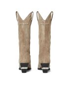Bottes en Cuir Tania taupe