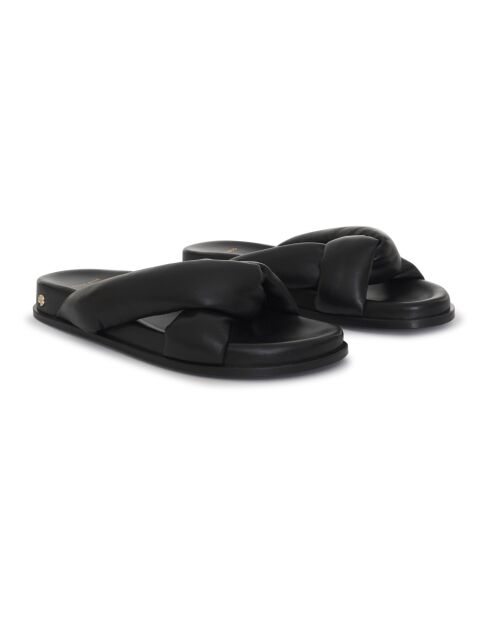 Mules en Cuir Kiva noires