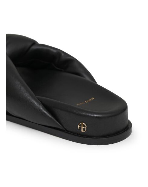 Mules en Cuir Kiva noires