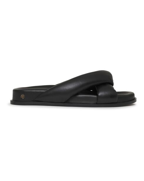 Mules en Cuir Kiva noires