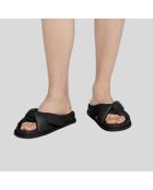 Mules en Cuir Kiva noires