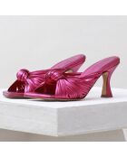 Mules en Cuir Alcala roses